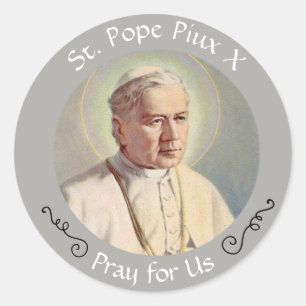 St. Pope Piux X Ronde Sticker