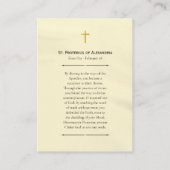 St. Proterius of Alexandra Orthodox Prayer Card    Plaatskaartje (Achterkant)