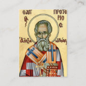 St. Proterius of Alexandra Orthodox Prayer Card    Plaatskaartje (Voorkant)