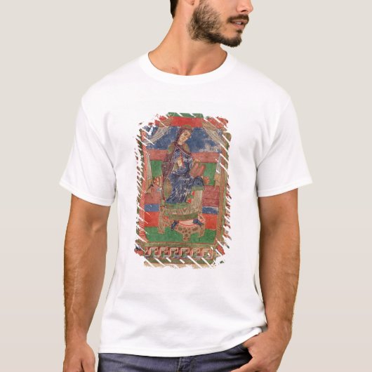 St. Radegund op een troon T-shirt (Voorkant)