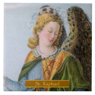 St. Rafael de aartsengel (detail; M 017) Tegeltje