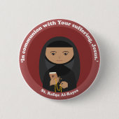 St. Rafqa Al-Rayes Ronde Button 5,7 Cm (Voorkant)