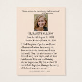 St. Raphael Archangel Prayer Funeral Heilige Kaart (Achterkant)