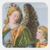 St. Raphael de Archangel & Tobias (detail; M 017) Vierkante Sticker (Voorkant)