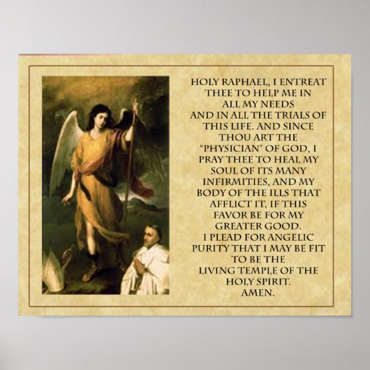 St. Raphael Prayer Poster (Voorkant)