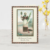 St. Raymond Nonnatus Religieuze Katholieke Prayer Kaart (Gele Bloem)