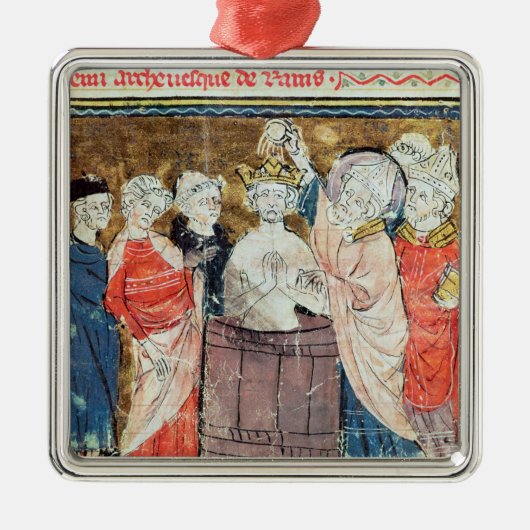 St. Remigius, bisschop van Rheims Metalen Ornament (Voorkant)