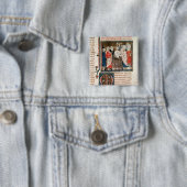 St. Remigius bisschop van Rheims Vierkante Button 5,1 Cm (In situ)