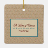 St. Rita of Cascia (M 015) Square Keramisch Ornament (Achterkant)