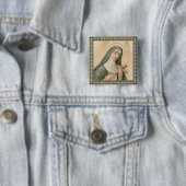 St. Rita of Cascia (M 015) Square Vierkante Button 5,1 Cm (In situ)