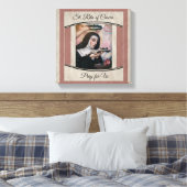 St. Rita van Cascia Doornen Rozen Kruisbeeld Canvas Afdruk (Insitu (Slaapkamer))
