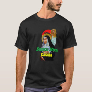 St Rita van Cascia-gebed katholieke patroonheilige T-shirt