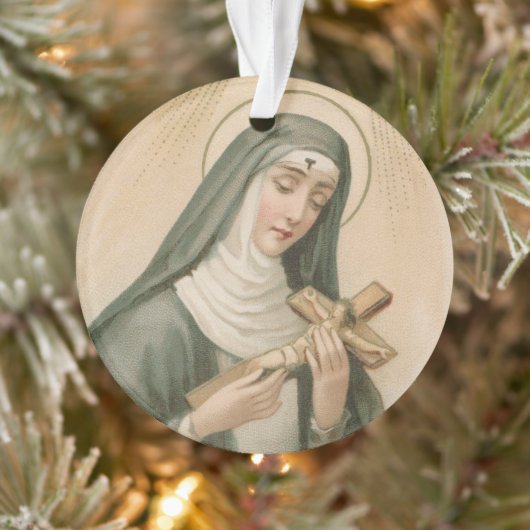 St. Rita van Cascia (M 015) Circulair Acryl Ornament (Boom)