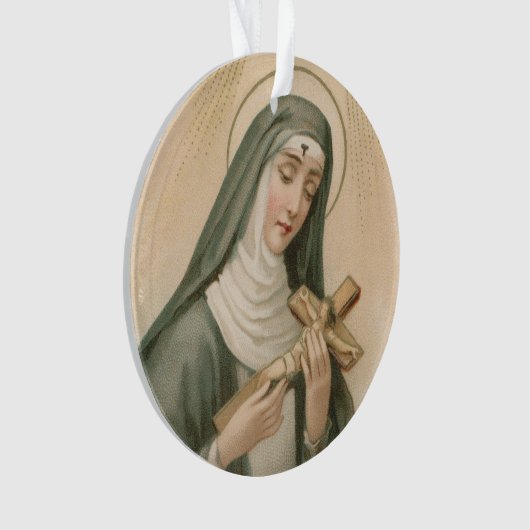 St. Rita van Cascia (M 015) Circulair Acryl Ornament (voorkant)
