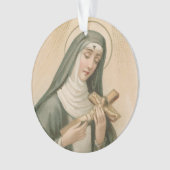 St. Rita van Cascia (M 015) Circulair Acryl Ornament (voorkant)