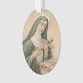 St. Rita van Cascia (M 015) Ovaal Acryl Ornament (voorkant)