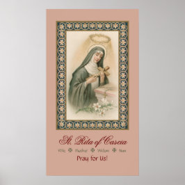 St. Rita van Cascia (M 015) Poster
