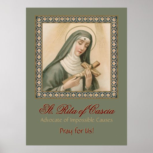 St. Rita van Cascia (M 015) Poster (Voorkant)