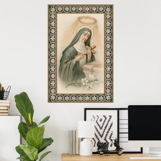 St. Rita van Cascia (M 015) Poster (Thuiskantoor)