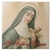 St. Rita van Cascia (M 015) Tegeltje (Voorkant)