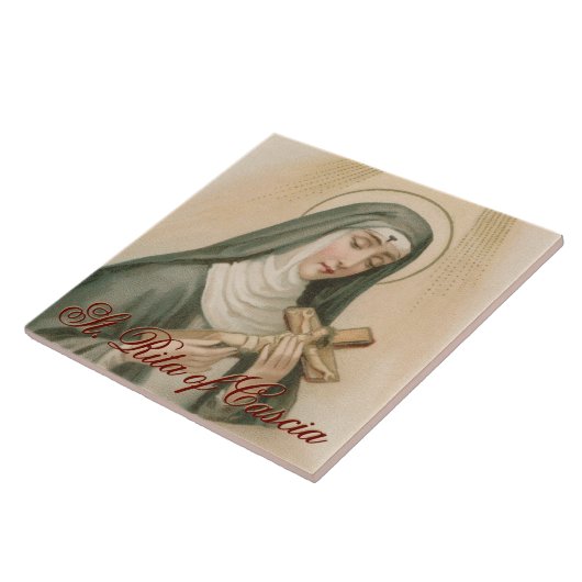 St. Rita van Cascia (M 015) Tegeltje (Zijkant)