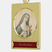 St. Rita van Cascia (M 015) Verguld Banner Ornament (Links)