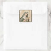 St. Rita van Cascia (M 015) Vierkante Sticker (Tas)