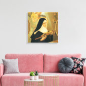 St. Rita van Cascia w/Crown of Thorns Angel Canvas Afdruk (Insitu (Woonkamer))