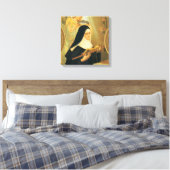St. Rita van Cascia w/Crown of Thorns Angel Canvas Afdruk (Insitu (Slaapkamer))
