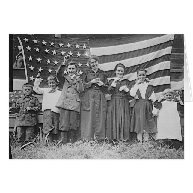 St. Rita's schoolstudenten Cincinnati 1918 (Voorkant Horizontaal)