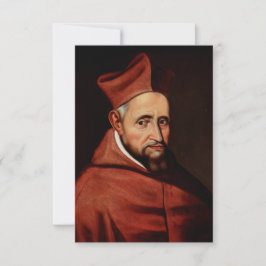St. Robert Bellarmine Romeinse Bibliotheek Kunst Bedankkaart