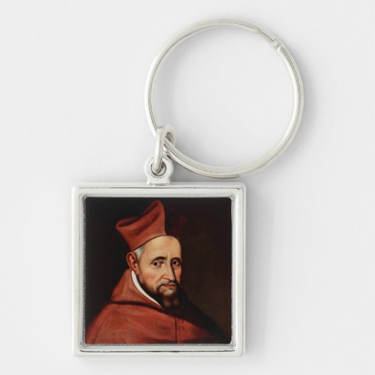 St. Robert Bellarmine Romeinse Bibliotheek Kunst Sleutelhanger (Voorkant)