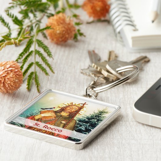 St. Rocco of Roch Sleutelhanger (Zijkant)