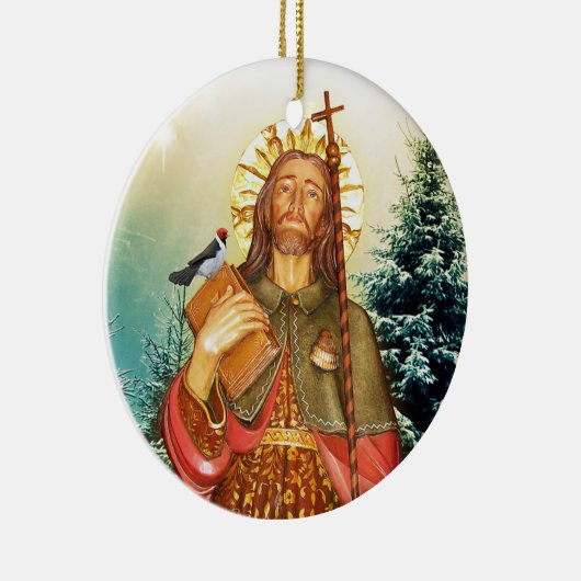 St. Rocco of St. Roch Round Prayer Ornament (Rechts)