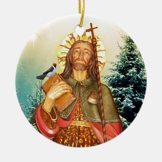 St. Rocco of St. Roch Round Prayer Ornament (Voorkant)