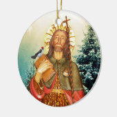 St. Rocco of St. Roch Round Prayer Ornament (Links)