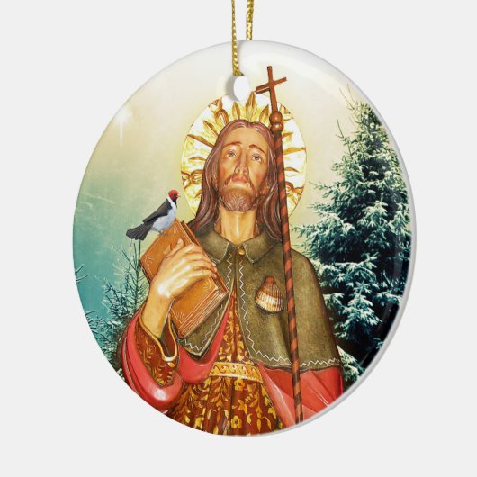 St. Rocco of St. Roch Round Prayer Ornament (Links)