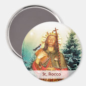 St. Rocco - San Rocco - St. Roch Round Magnet (Voorkant / Achterkant)