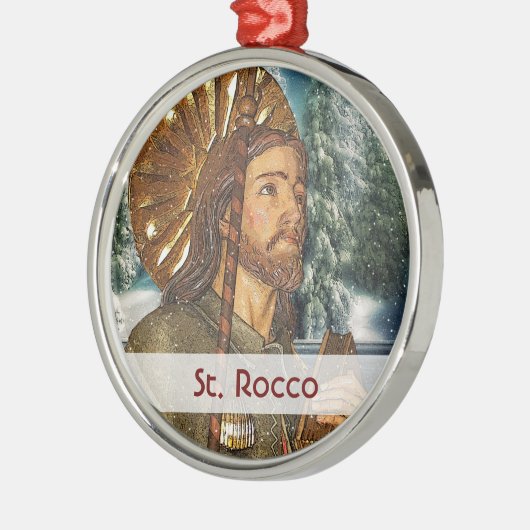 St. Rocco - San Rocco - St. Roch Silver Ornament (Links)