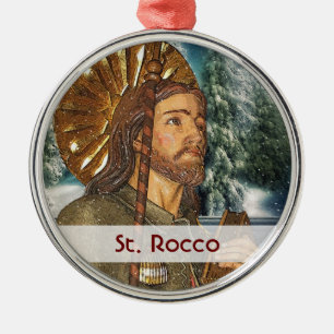 St. Rocco - San Rocco - St. Roch Zilveren Ornament