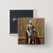 St. Rocco Vierkante Button 5,1 Cm (Voorkant /achterkant)