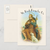 St. Roch Rocco: Italiaans Patron Saint of Dogs Briefkaart (Voorkant / Achterkant)
