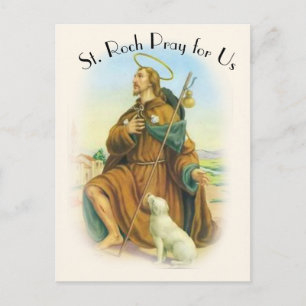 St. Roch Rocco: Italiaans Patron Saint of Dogs Briefkaart