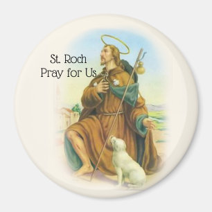 St. Roch Rocco: Italiaans Patron Saint of Dogs Magneet