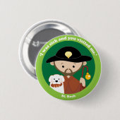 St. Roch Ronde Button 5,7 Cm (Voorkant /achterkant)