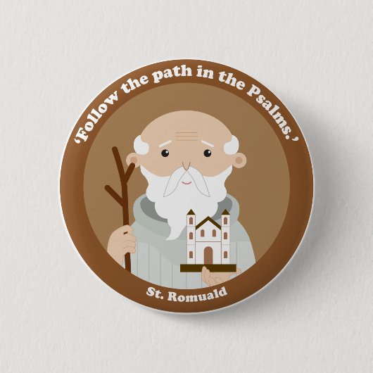 St. Romuald Ronde Button 5,7 Cm (Voorkant)
