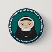 St. Roos Philippine Duchesne Ronde Button 5,7 Cm (Voorkant)