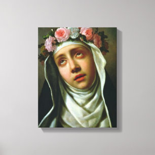 St. Roos van LIma Canvas Afdruk