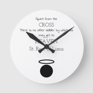 St. Roos van Lima Quote Clock Ronde Klok