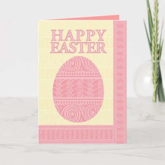 st-roze-geel-Pasen1 Feestdagen Kaart (Voorkant)